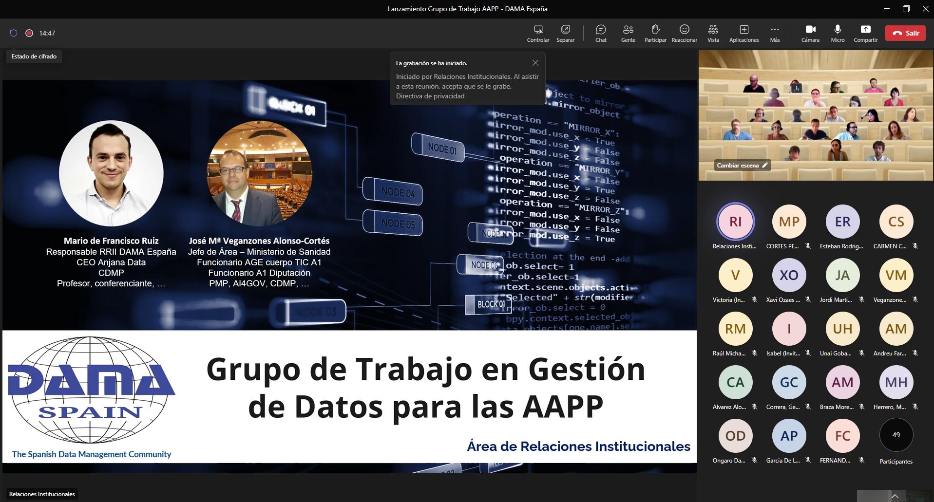 Grupo de Trabajo AAPP-DAMA Spain